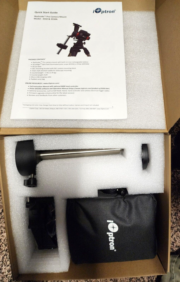 iOptron SkyGuider Pro Camera Mount with Full Package (New) eBay
