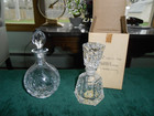 VINTAGE INCISED HEXAGON CLASS&UGOSLAVIA LEAD CRISTAL PERFUME BOTTLES — photo 2