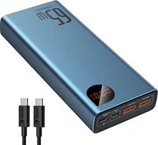 Baseus Power Bank 65W 20000mAh Laptop Portable Charger Fast Charging USB C 4Port