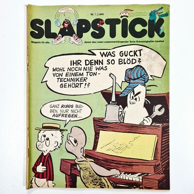 PARDON Comicmagazin SLAPSTICK #1/76 Cartoon/Popeye/Mafalda/Snuffy/Beetle Bailey