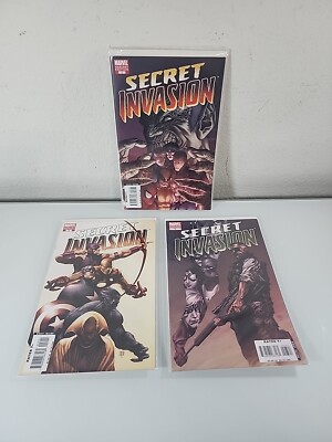 SECRET INVASION #1 #2 #3 Lot MCNIVEN COVER VARIANT ED. BENDIS STORY