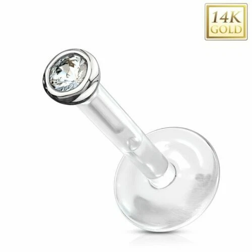 Body piercing senza marca in oro bianco