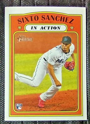 2021 Topps Heritage #16 Sixto Sanchez IA - Miami Marlins