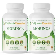 Moringa Oleifera Helps Improve Mood, Natural Energy Booster - 120 Veggie Caps