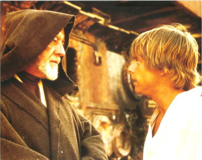 Star Wars Ep IV A New Hope Obi-Wan and Luke 8 x 10 Glossy Postcard, NEW UNUSED