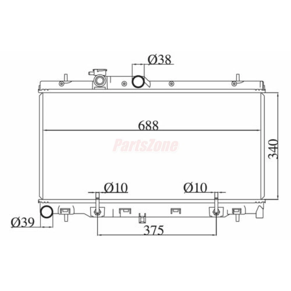 Radiator Fit for Subaru Liberty Outback 4Cyl 2.0L 2.5L Non-Turbo 1998-2003 AT MT - image 2 of 4