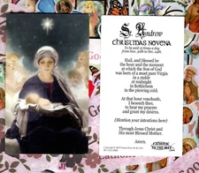 Saint Andrew - Christmas Novena - Paperstock Holy Card 