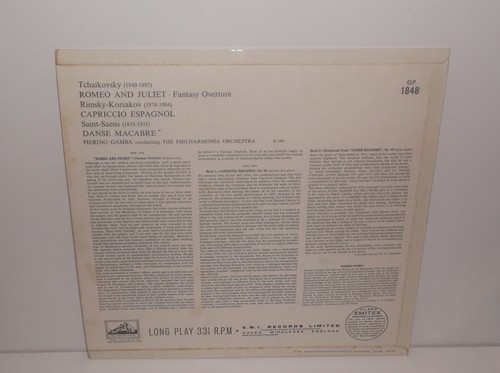 CLP 1848 Rimsky-Korsakov Tchaikovsky Saint-Saens New Philharmonia Pierino Gamba - 第 2/2 張圖片