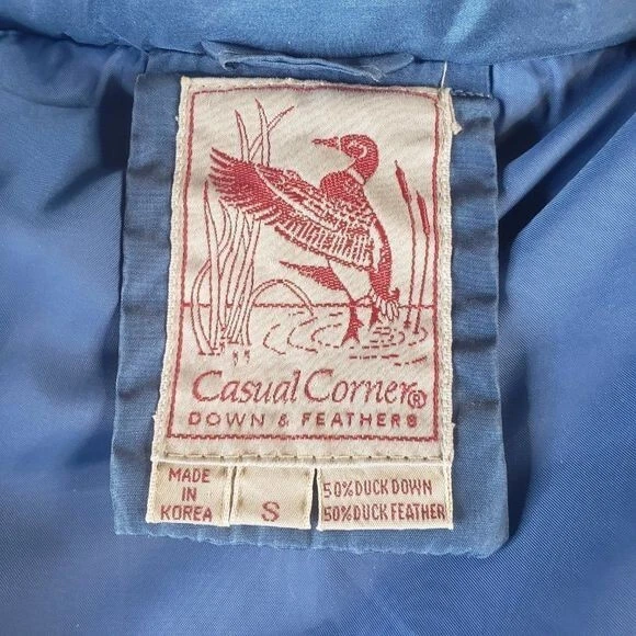 Vintage Casual Corner Down Puffer Coat, Small - Image 2 of 4