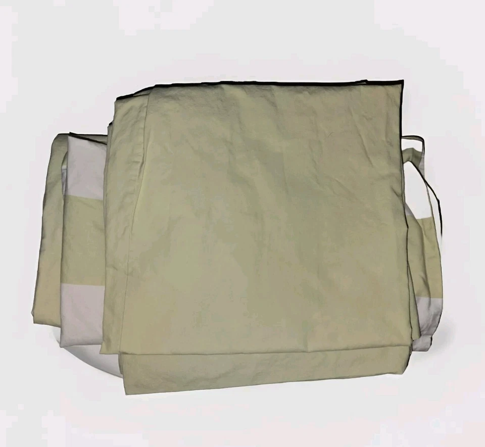 Juego de 4 fundas de almohada Pottery Barn de algodón egipcio verde lima rayas blancas Foto 2 de 4