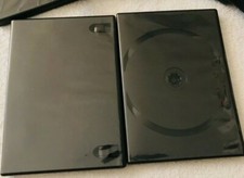 Lot 2 Empty Blank Standard Size Black DVD Replacement Case w/Clear Sleeve "NEW"