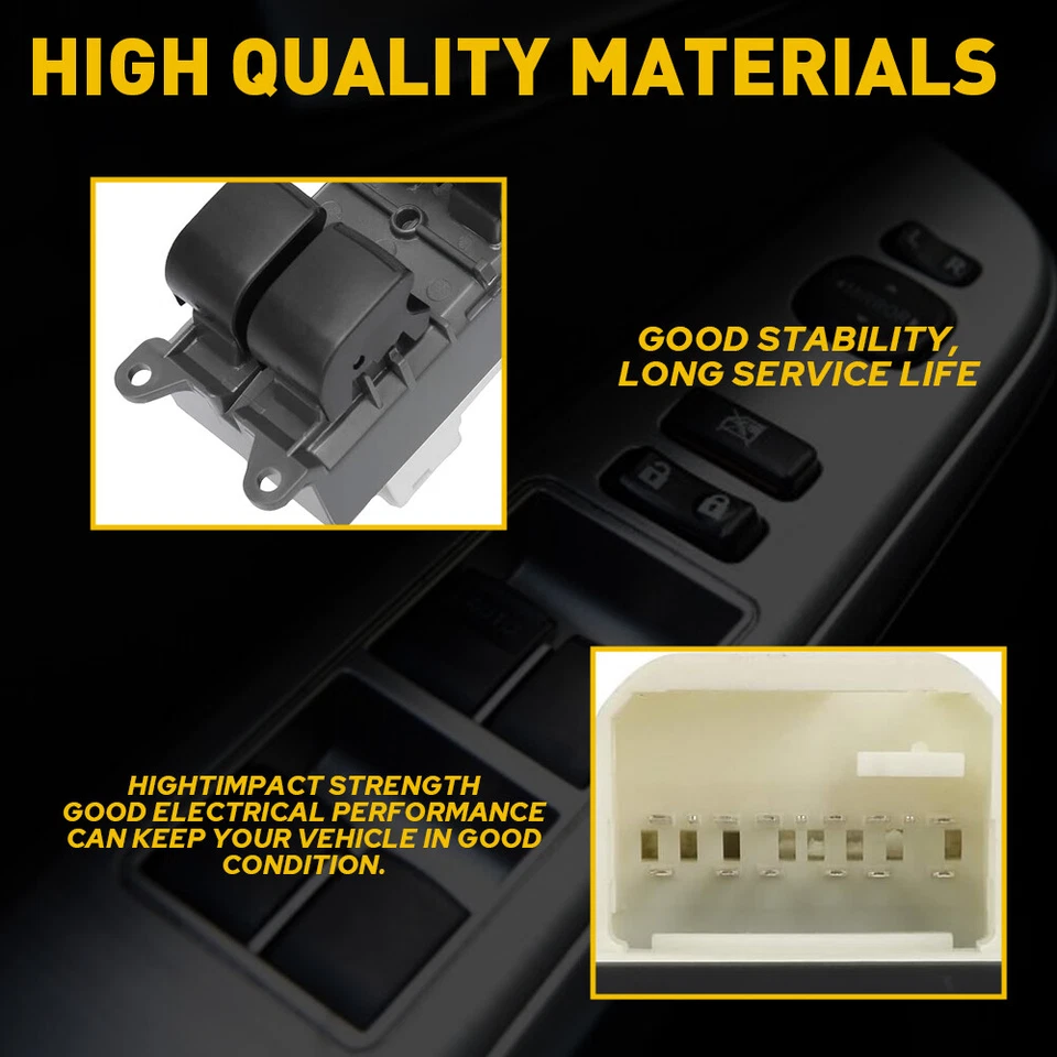 Interruptor maestro de ventana eléctrica del conductor para Toyota Matrix RAV4 Tacoma Tundra 2006-2014 Foto 3 de 4