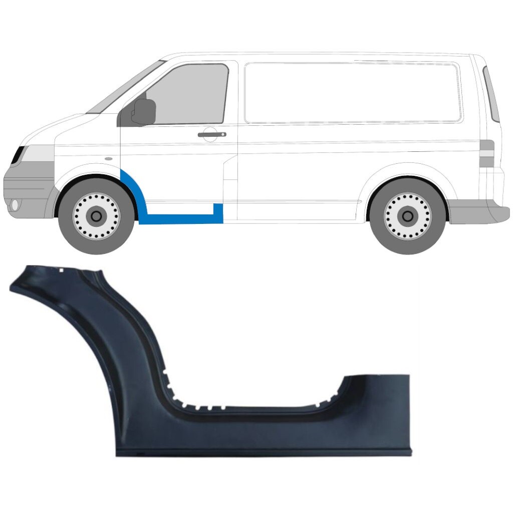 VOLKSWAGEN TRANSPORTER T5 2003-2015 1/3 FRONT ARCH SILL REPAIR PANEL / LEFT LH