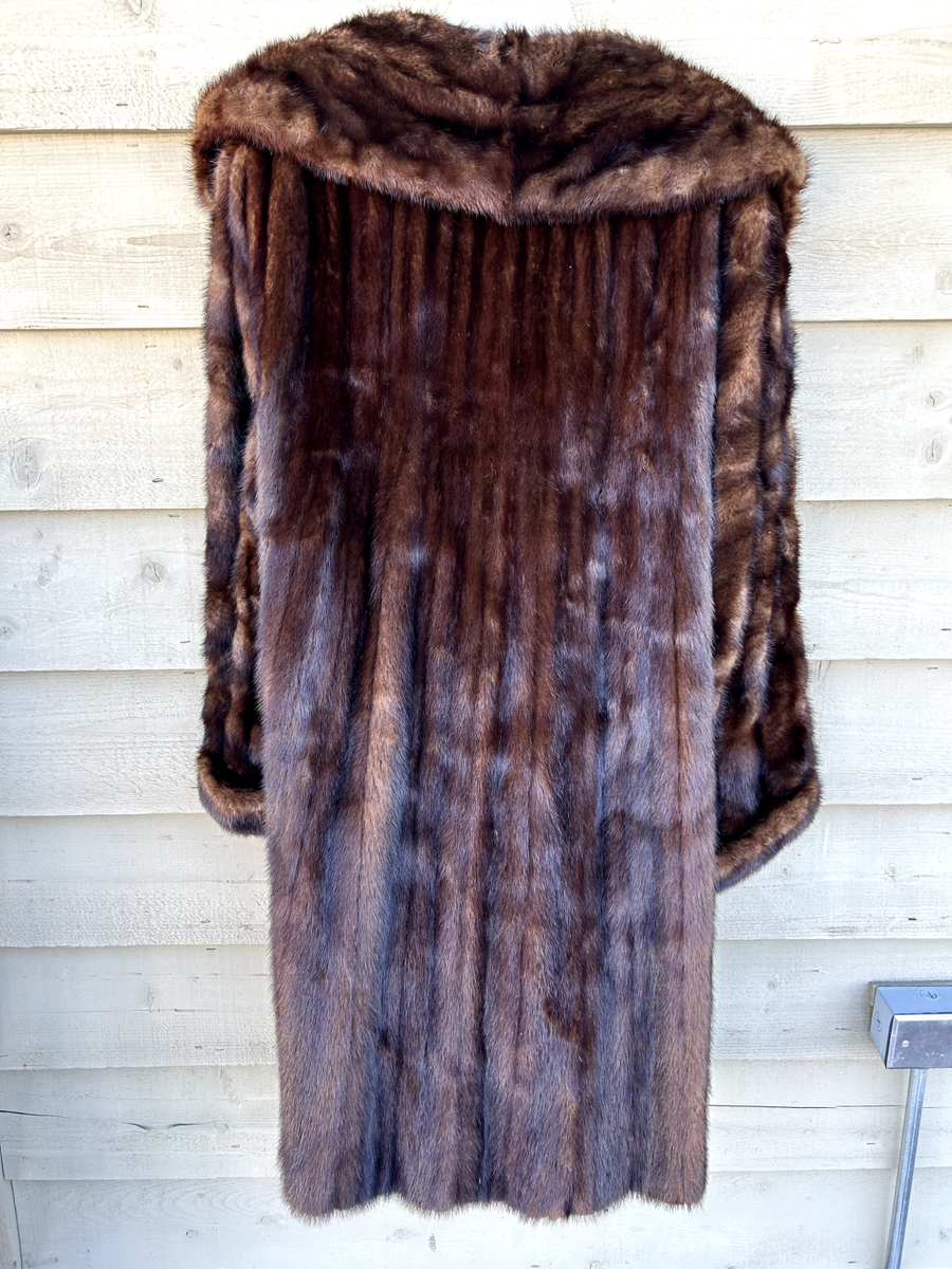 Vintage Bruno & Joseph Mid Length Mink Fur Coat Belted X-Large | eBay 