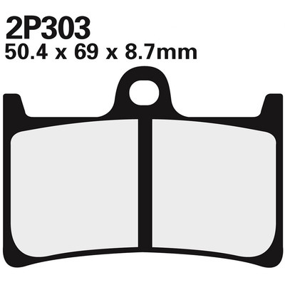 Road Passion Vordere Bremsbeläge – Semiorganisch, Größe 88x48x7,8 Mm, Für MOTO-ROMA SK 125 & Virage 125
