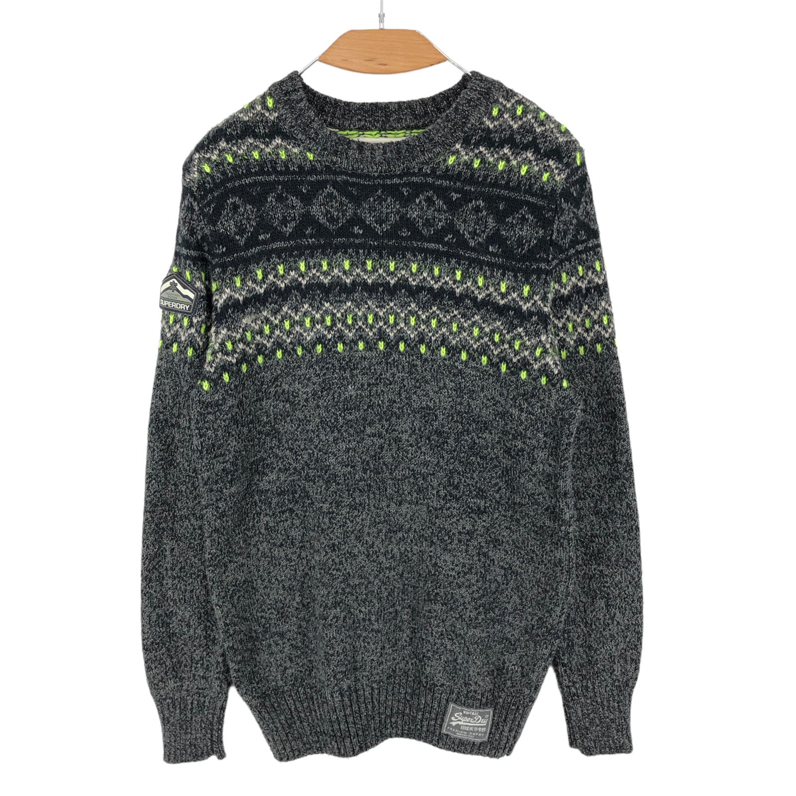 SUPERDRY Men Round Neck 10% Wool Jumper Pullover Sweater Size S | eBay