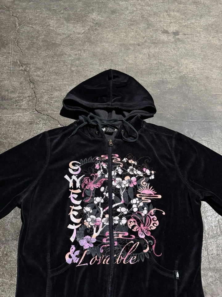 Sudadera con capucha vintage Y2K autoestima cremallera para mujer grande Y2K jugosa edición estilo resistente Foto 2 de 4