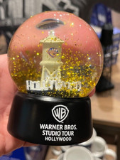 Warner Bros Studio Tour Hollywood Black And Gold Snowglobe Snow Globe New