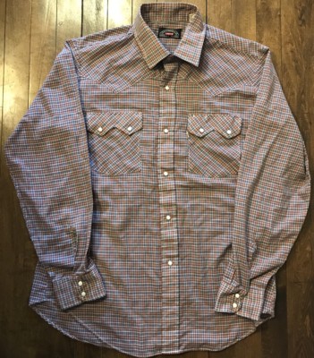 Style Collar Snap Button Up Shirt 