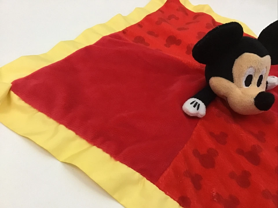 Disney Bebé Mickey Mouse Rojo Lovey Manta de Seguridad Orejas Arrugadas 14" Foto 4 de 4