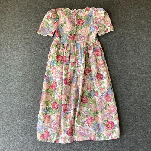 Vintage Sweet Soda Cottage Floral Dress Girls Size 7 Renaissance Style - Picture 9 of 11