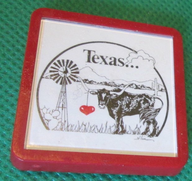 TX Texas Souvenir square refrigerator fridge 1.5" eBay