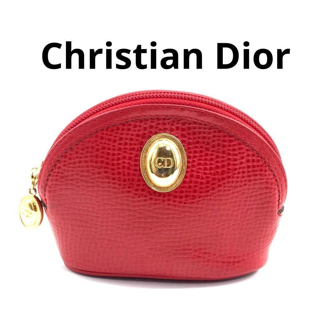 Pochette cuir Christian Dior authentique rouge femme France 112867