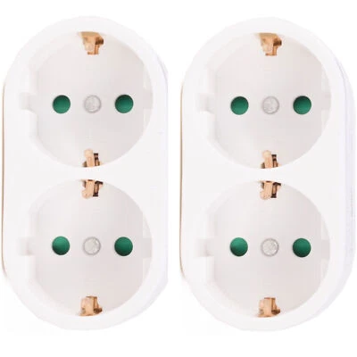 BENSON ELECTRIC 2 Stück Mehrfachstecker ver Doppelstecker Multisteckdose 2fach Steckdosenadapter