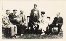 COOLIDGE & FORD & EDISON REAL PHOTO POSTCARD PLYMOUTH VT VERMONT 1924 RPPC