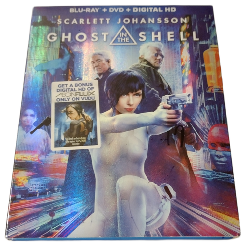 Ghost In The Shell Blu Ray Dvd 2 Disc Combo Set Slipcover Live Action Anime Ebay