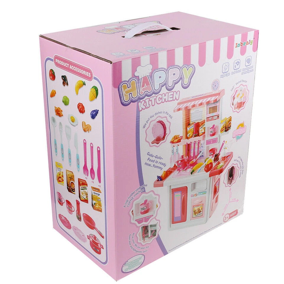 Детский набор игрушек для кухни ребенка ясельного возраста рождественский подарок освещение звук раковина открытые двери - Изображение 3 из 4