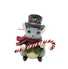 Enesco Jim Shore Heartwood Creek Christmas Mouse Miniature Figurine 3.74 Inch