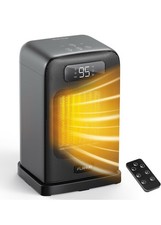 Portable Space Heater with Thermostat, 1500W PTC Ceramic Fast Heating & ECO Mode