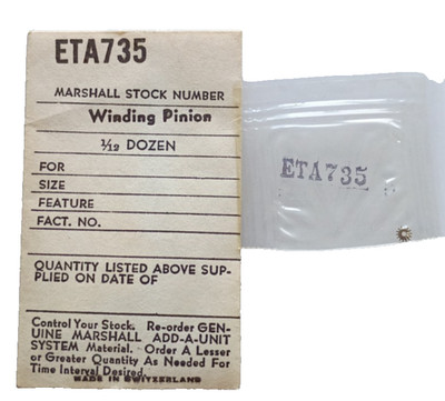 ETA 735 Winding Pinion watch part #410/199 ''SEE DESCRIPTION 4 Matching Calibers