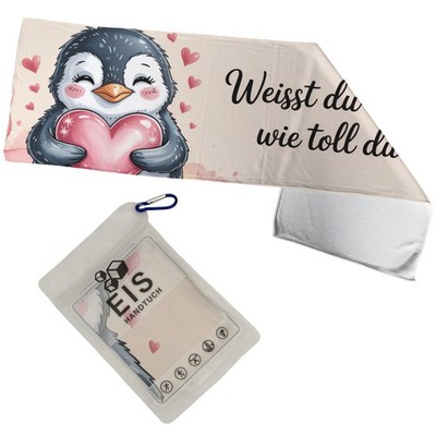 Du bist toll Pinguin mit Herz Eishandtuch - Niedliches Motiv