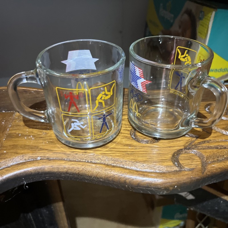 McDonald's Ronald McDonald Wax Cups 1980s-1990s Olympics Monopoly Theme