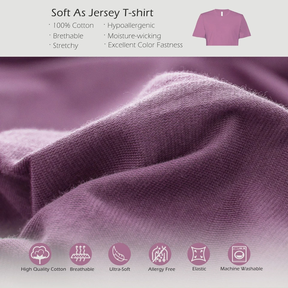 Juego de funda nórdica de algodón jersey suave funda de almohada juego de cama Queen King ERA PURA Foto 4 de 4