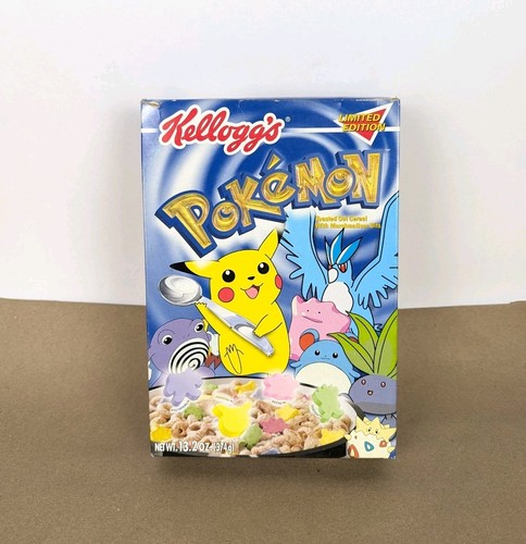Kellogg’s Pokémon Limited Edition Foil 2000 Vintage Empty Cereal Box Nintendo
