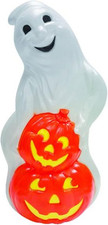 Light up Ghost and Pumpkin Halloween Blow Mold Decoration