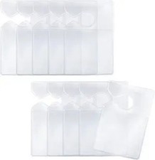 10 Pcs Clear Parking Permit Holder Rear View Mirror Hanger Car Vertical Parkin 10 Pcs Clear Parking Permit Holder Rear View Mirror Hanger Car Vertical Parkin