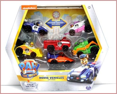 6 Cars - Paw Patrol the Movie Racer Vehicle Set - Diecast 1:55  EXCLUSIVE 