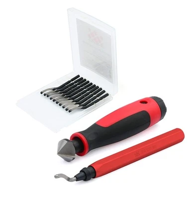 AFA Tooling Deburring Tool Kit with 11 BS1010 Blades + Countersink Hand Reamer