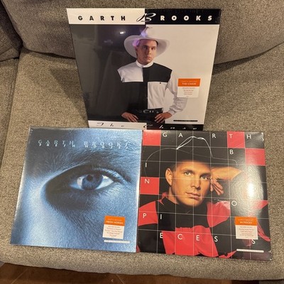 Garth Brooks 3 Vinyl LP Record Lot - SEALED In Pieces, Fresh Horses, The Chase
