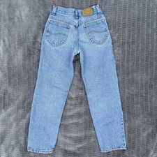 Vintage 80s 90s Lee Riders Kids Jeans Medium Wash Denim Made in USA Mom Retro