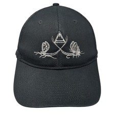 Port Authority Snapback Mesh Back Trucker Hat Black One Size Embroidered