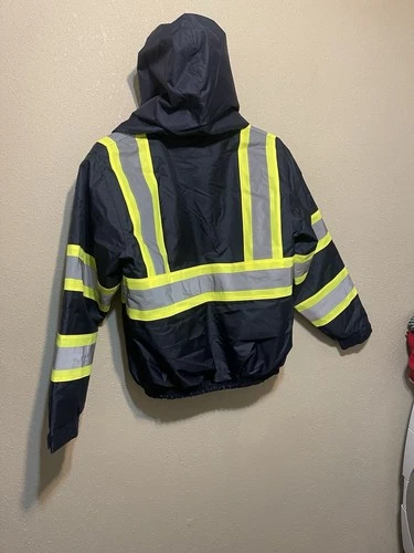 Riot Empire High Visibility Jacket 300yds Removable Hood Work Safety SZ L NEW image 6