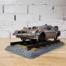 2015 Polar Lights Back to the Future 3 Time Machine on Train Tracks Plastic Kit