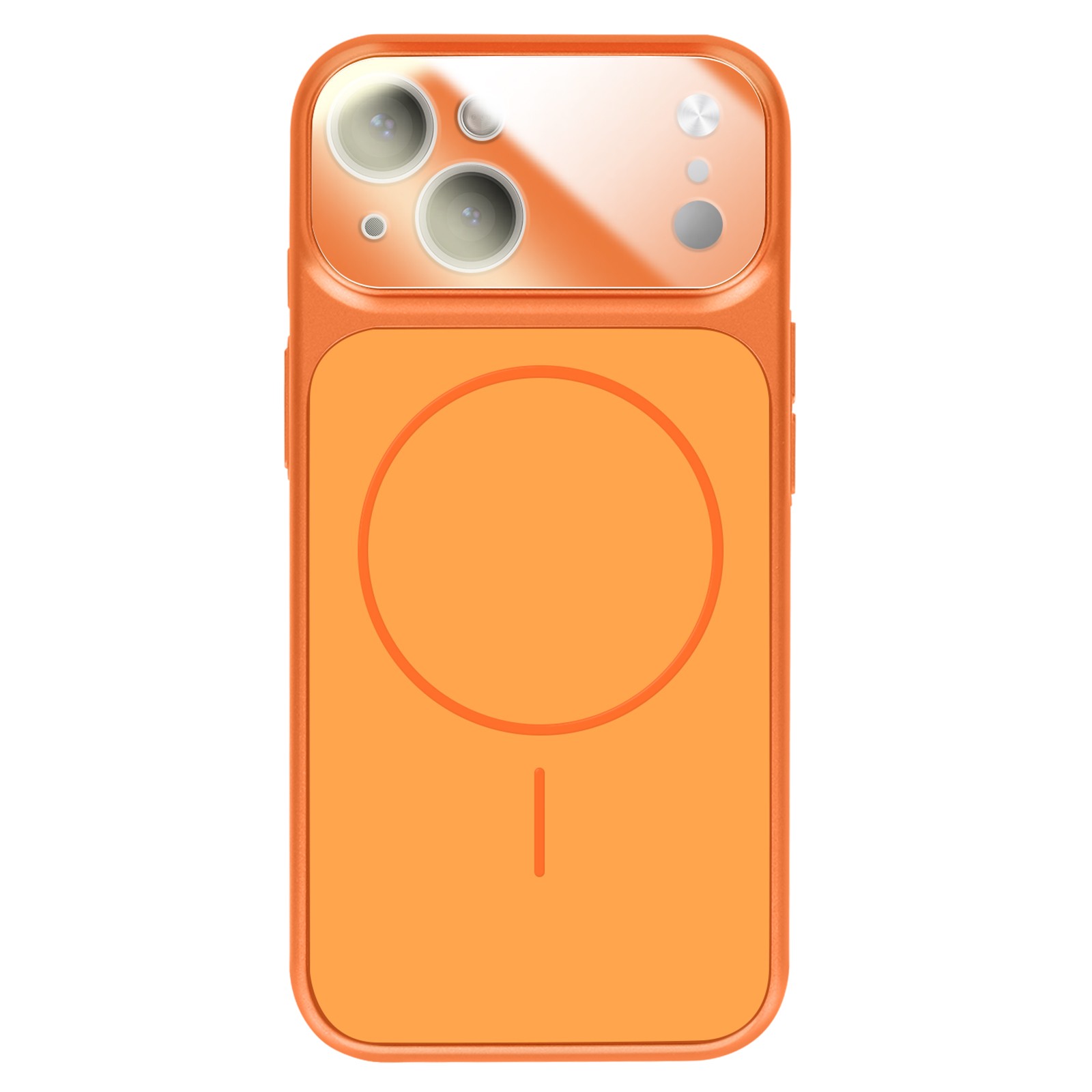 Coque iPhone 13 en verre AG mat orange anti-trace