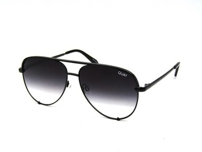 Quay Australia HIGH KEY Metal Aviator Sunglasses, Black Fade, 60-14-145 #764