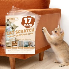 17Pack- Anti Cat Scratch Furniture Protector, Clear Couch 17 Sheets,